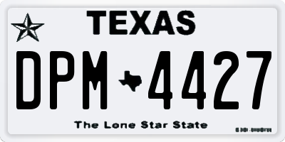 TX license plate DPM4427