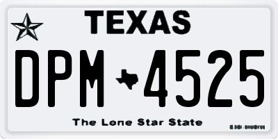 TX license plate DPM4525
