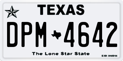 TX license plate DPM4642