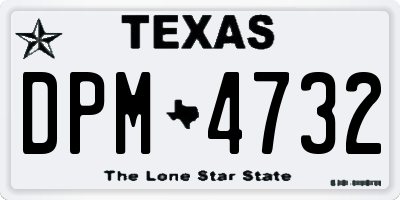 TX license plate DPM4732