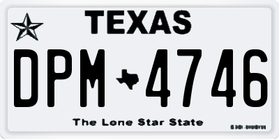 TX license plate DPM4746