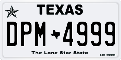 TX license plate DPM4999
