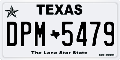 TX license plate DPM5479