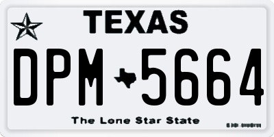 TX license plate DPM5664