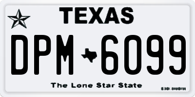 TX license plate DPM6099