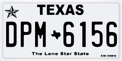 TX license plate DPM6156