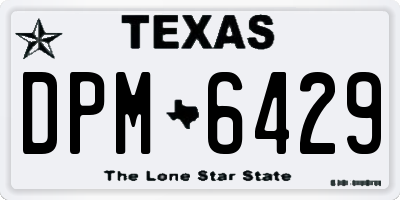 TX license plate DPM6429