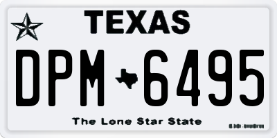 TX license plate DPM6495