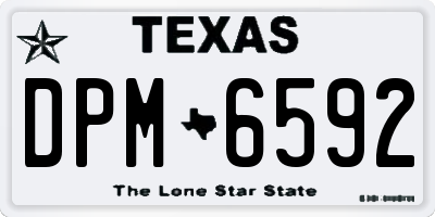 TX license plate DPM6592