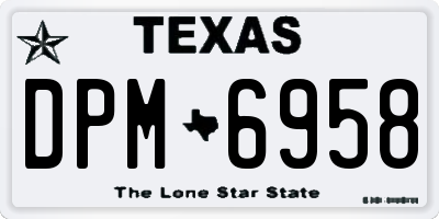TX license plate DPM6958
