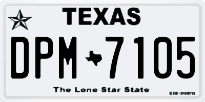 TX license plate DPM7105