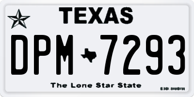 TX license plate DPM7293