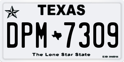 TX license plate DPM7309