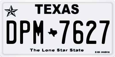 TX license plate DPM7627