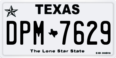 TX license plate DPM7629