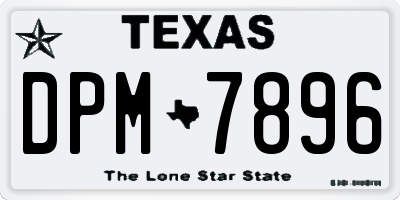 TX license plate DPM7896