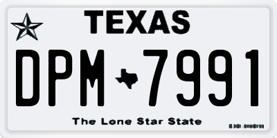 TX license plate DPM7991
