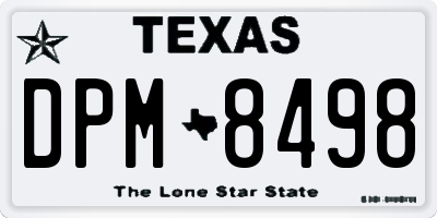 TX license plate DPM8498