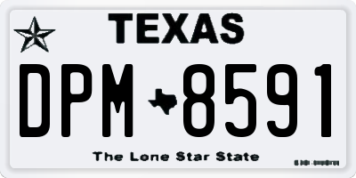 TX license plate DPM8591
