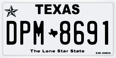 TX license plate DPM8691