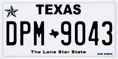 TX license plate DPM9043