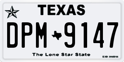 TX license plate DPM9147
