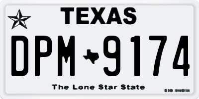 TX license plate DPM9174