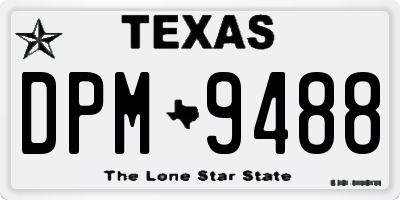 TX license plate DPM9488