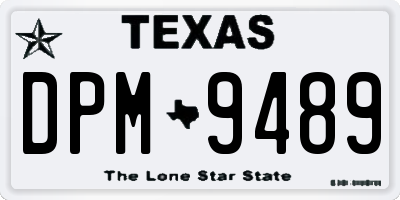 TX license plate DPM9489