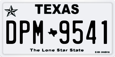 TX license plate DPM9541