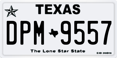 TX license plate DPM9557