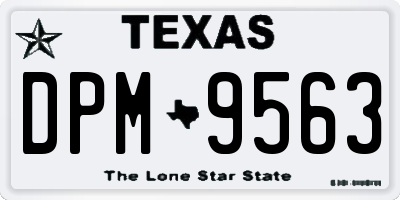 TX license plate DPM9563