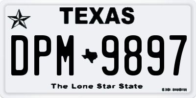 TX license plate DPM9897