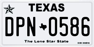 TX license plate DPN0586