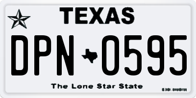 TX license plate DPN0595
