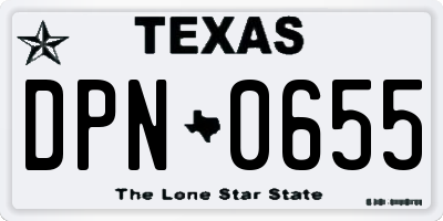 TX license plate DPN0655