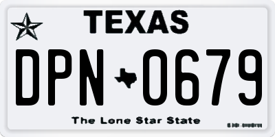 TX license plate DPN0679