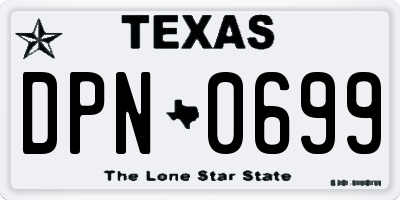 TX license plate DPN0699