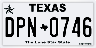 TX license plate DPN0746