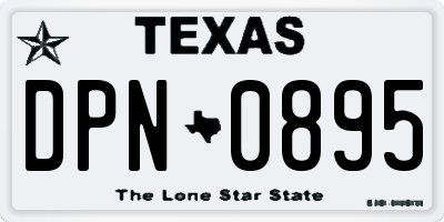 TX license plate DPN0895