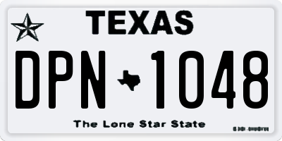 TX license plate DPN1048