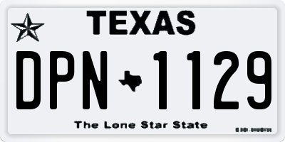 TX license plate DPN1129