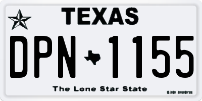 TX license plate DPN1155