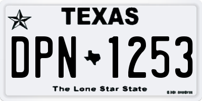 TX license plate DPN1253