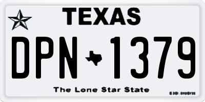 TX license plate DPN1379