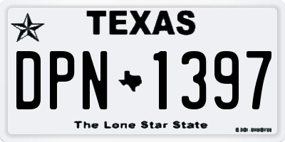 TX license plate DPN1397