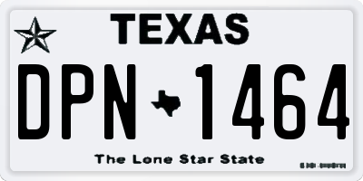 TX license plate DPN1464
