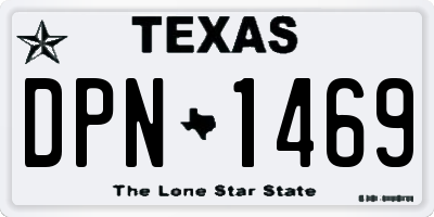 TX license plate DPN1469