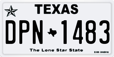 TX license plate DPN1483