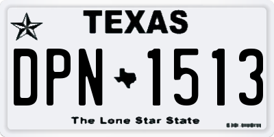 TX license plate DPN1513